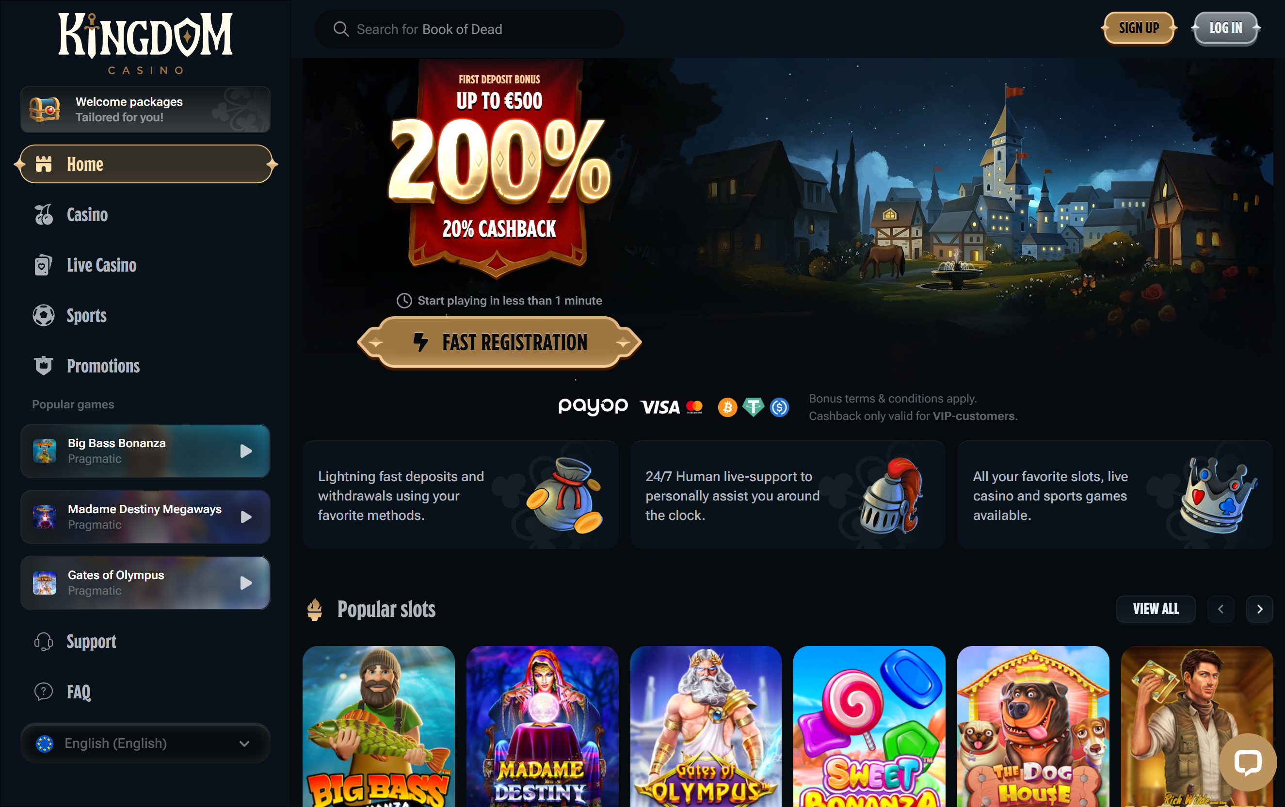 Kingdom Casino Näyttökuva tietokoneelle