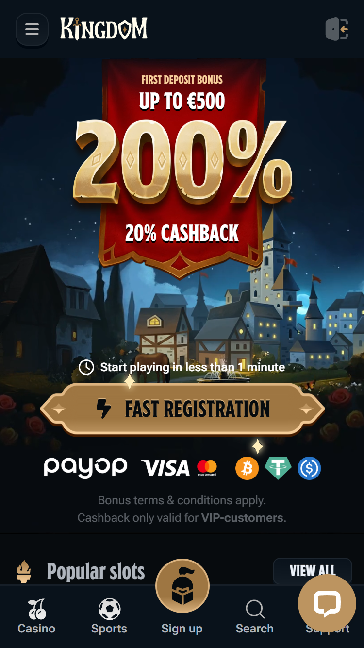 Kingdom Casino Skærmbillede til mobil